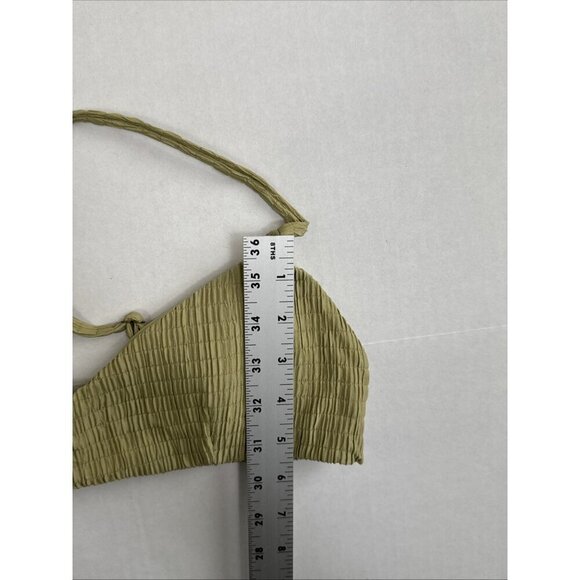 Andie Women's L The Hermosa Swim Top Sage Green Textured NWT - Picture 7 of 16